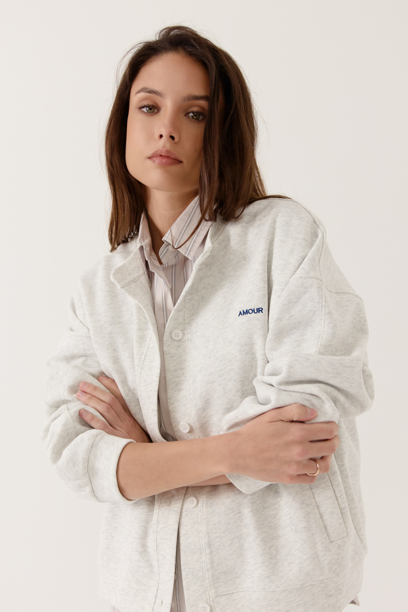 CÁRDIGAN ALAREE COLOR GRIS PERLA